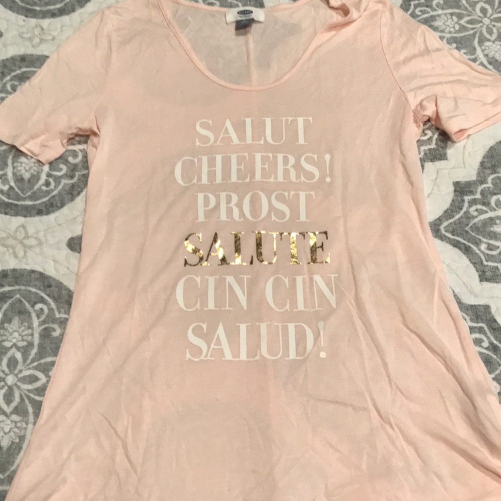NWOT pink tee - rosè party top